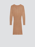 Cable pattern knit dress image number 3
