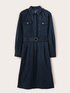 Robe chemise en denim avec ceinture image number 4