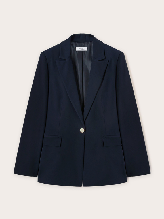 Single-breasted one-button blazer