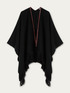 Poncho with embroidered stitching image number 1