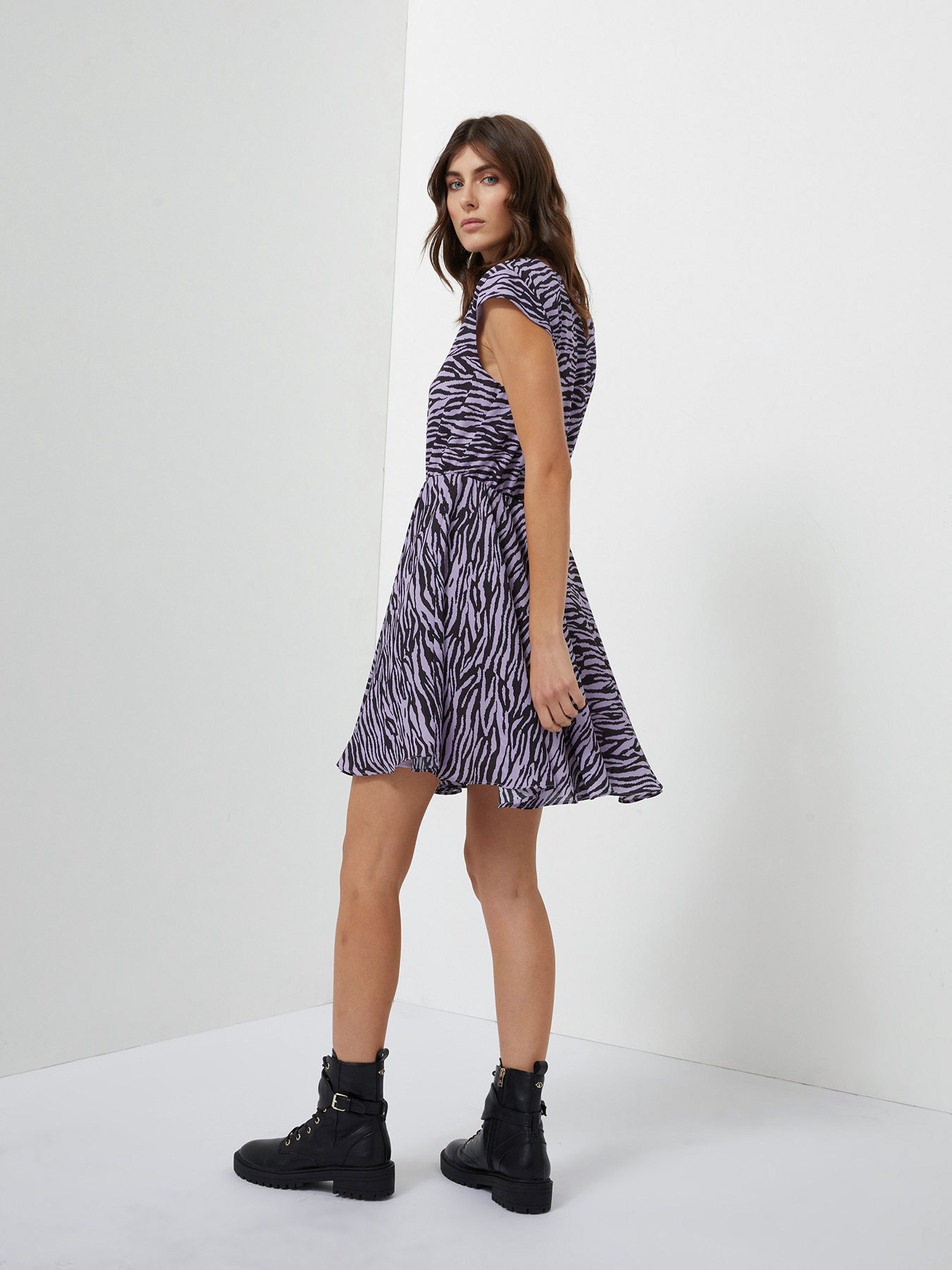 Vestito corto fantasia zebrata image number 1