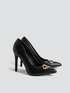 Faux leather court shoes image number 0