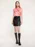 Short faux leather skirt image number 0