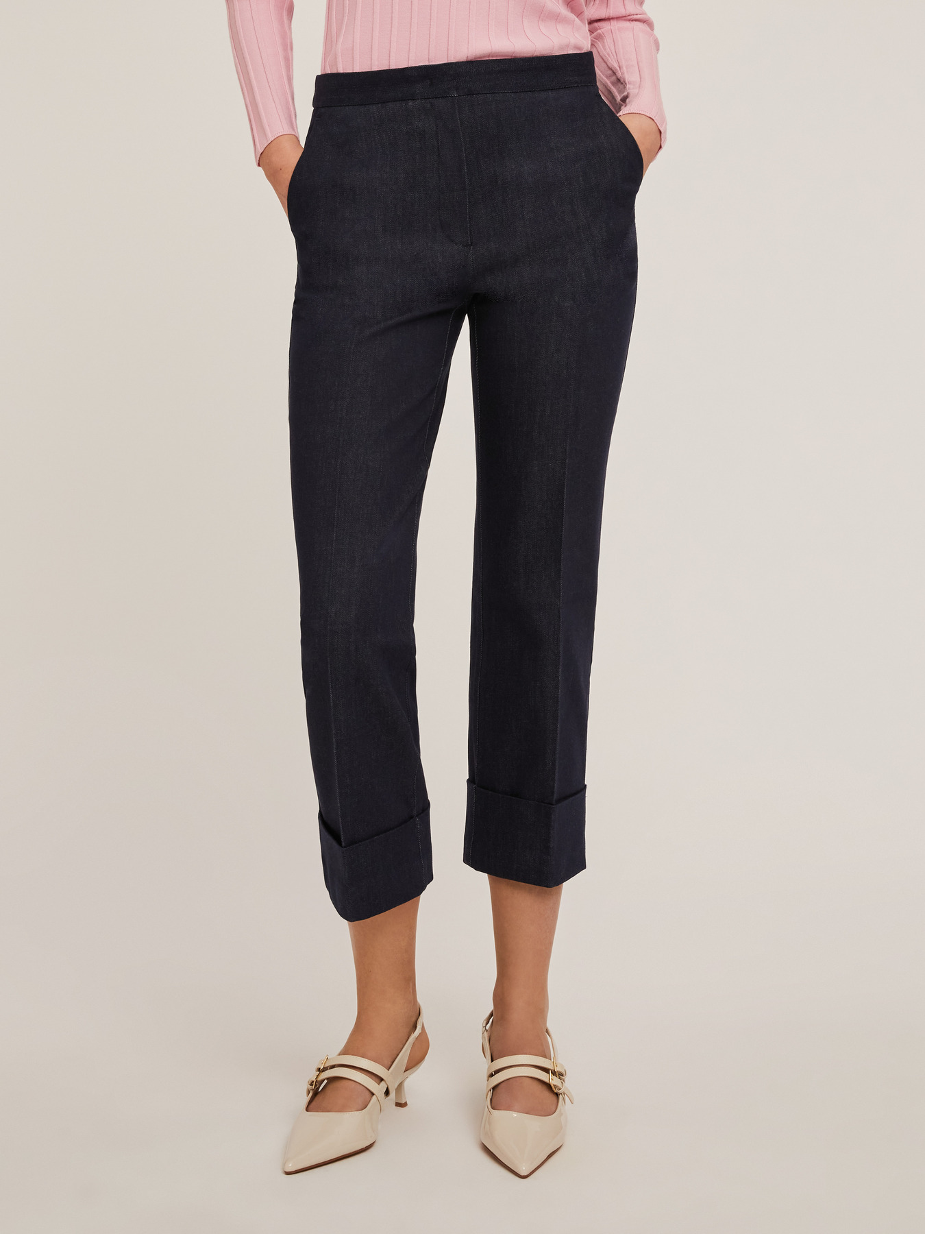 Tailored jeans with turn-up image number 0