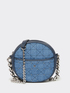 Bolso bandolera redondo de tela vaquera image number 0