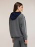 Sweat ouvert en viscose avec capuche et zip image number 1