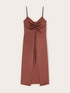 Robe en satin d'ac&eacute;tate avec drap&eacute; image number 4