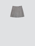 Short pleated glen plaid print skirt image number 3