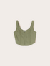 Bustier top in linen lyocell blend image number 4