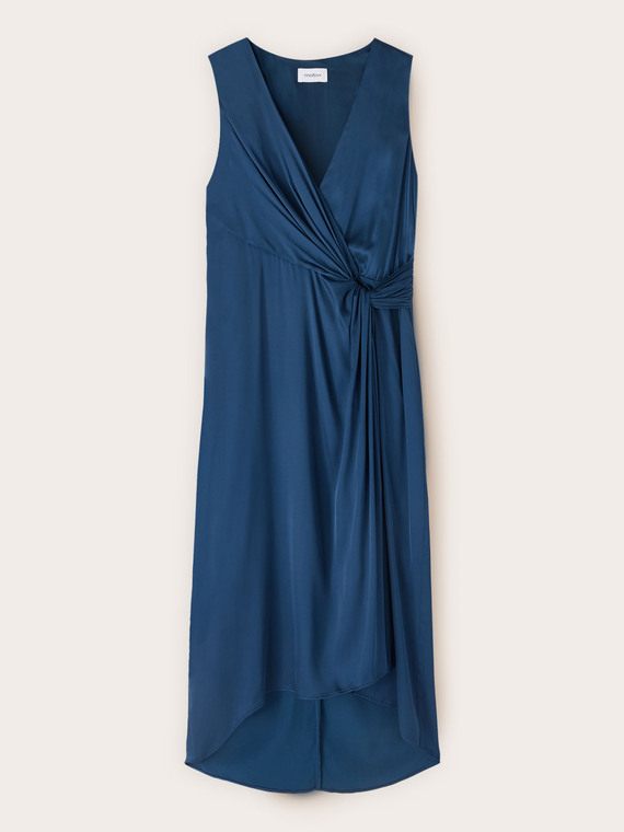 Draped satin dress