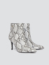 Snake print ankle boots image number 0