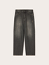 Barrel jeans in black wash denim image number 4