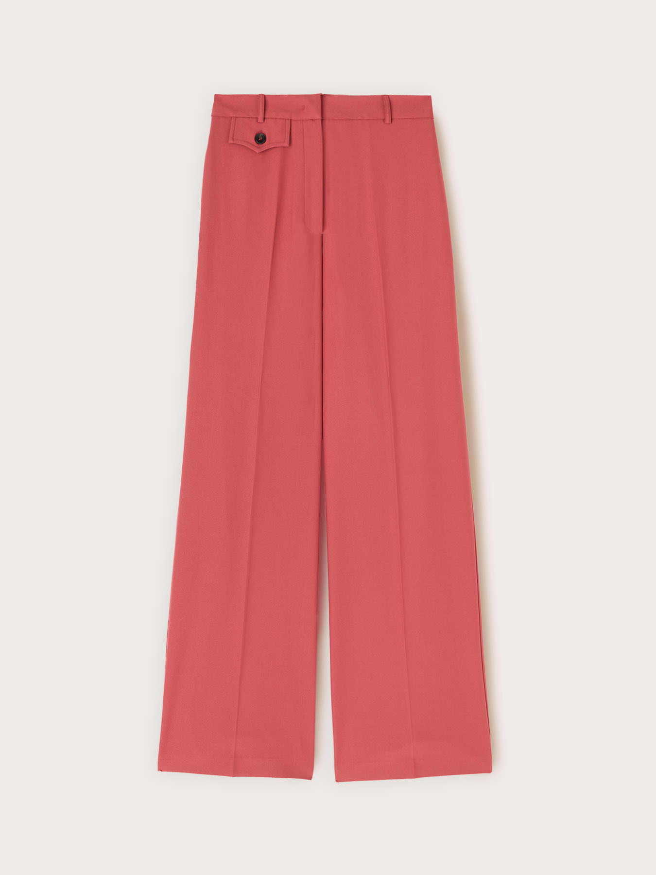Fluid palazzo pants with pressed crease image number 4