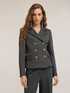 Pinstripe Milano stitch jacket image number 0