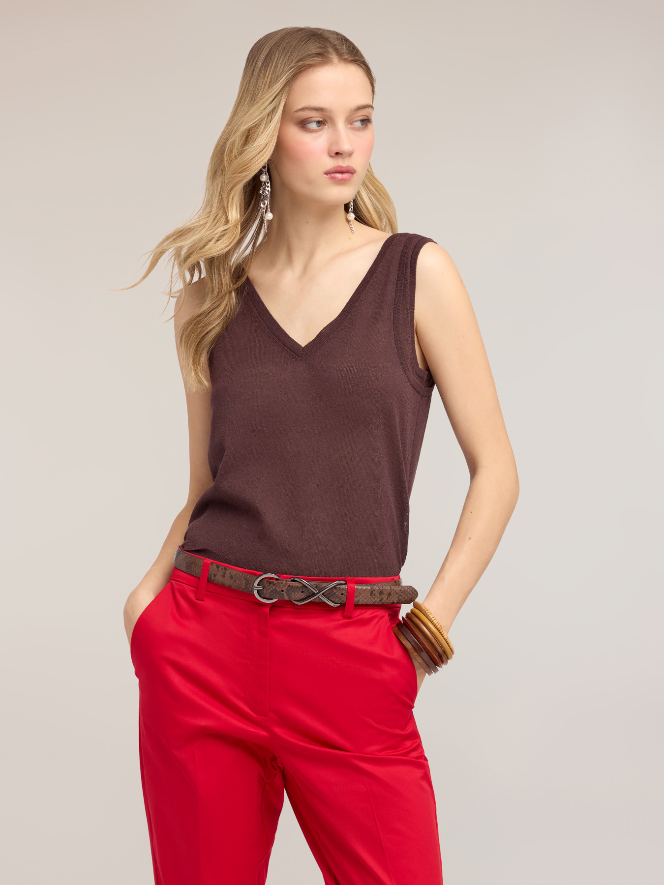 Stricktop aus Leinen-Mix image number 0