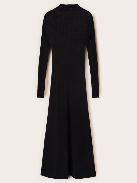 Robe tube midi en maille avec d&eacute;coupe dans le dos