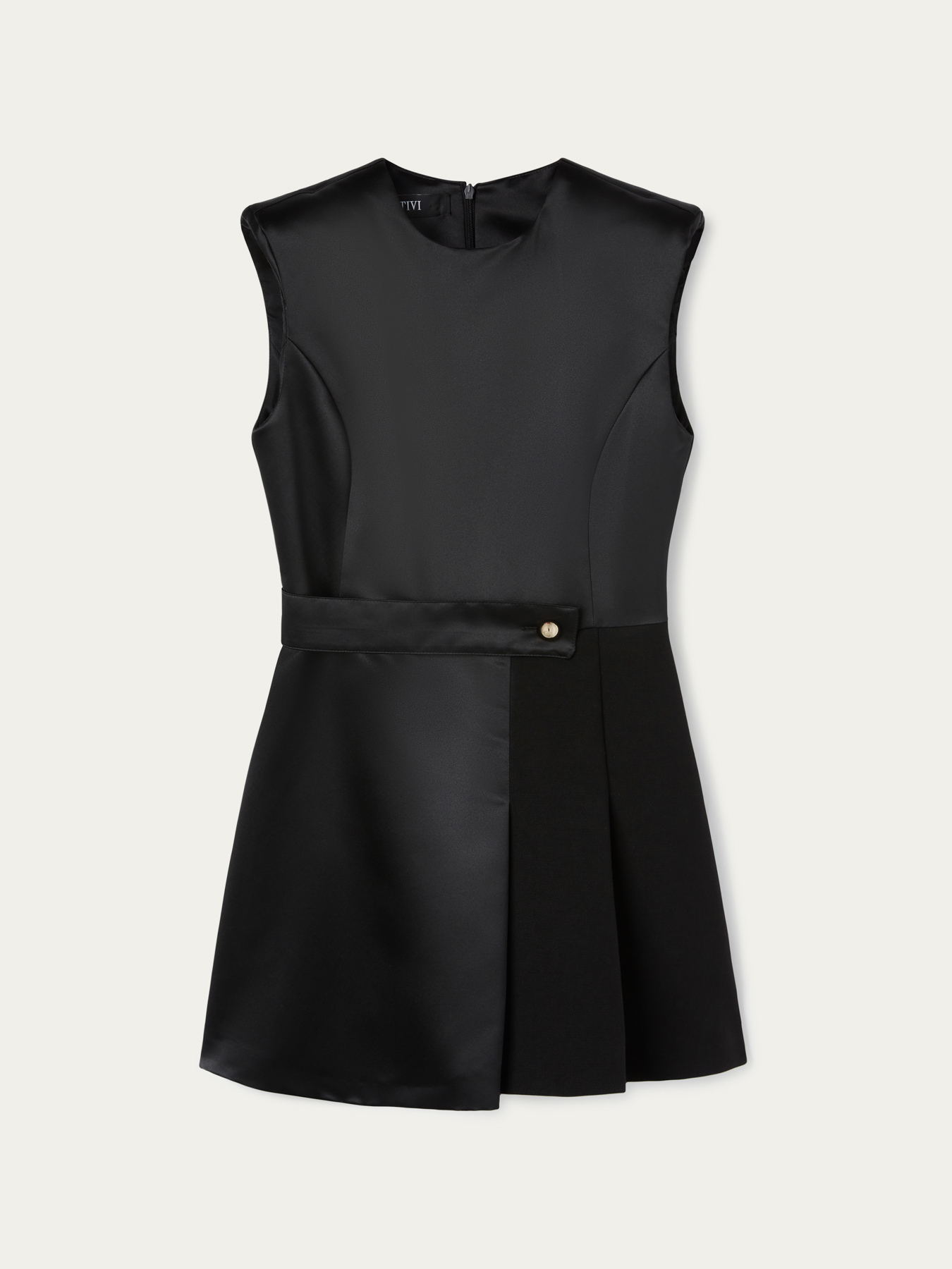 Kurzes Satin-Kleid mit Halbg&uuml;rtel image number 3