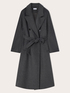 Belted coat in wool-blend drap image number 4