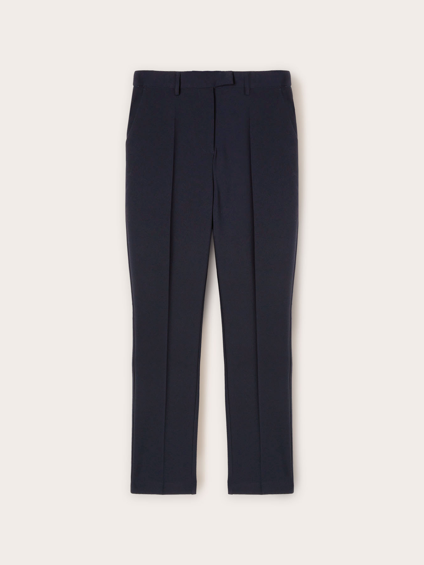 Regular fit trousers in crepe fabric image number 4
