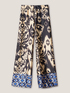 Flowing wide-leg trousers with ethnic pattern image number 4