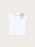 T-shirt con fiocco di strass image number 4
