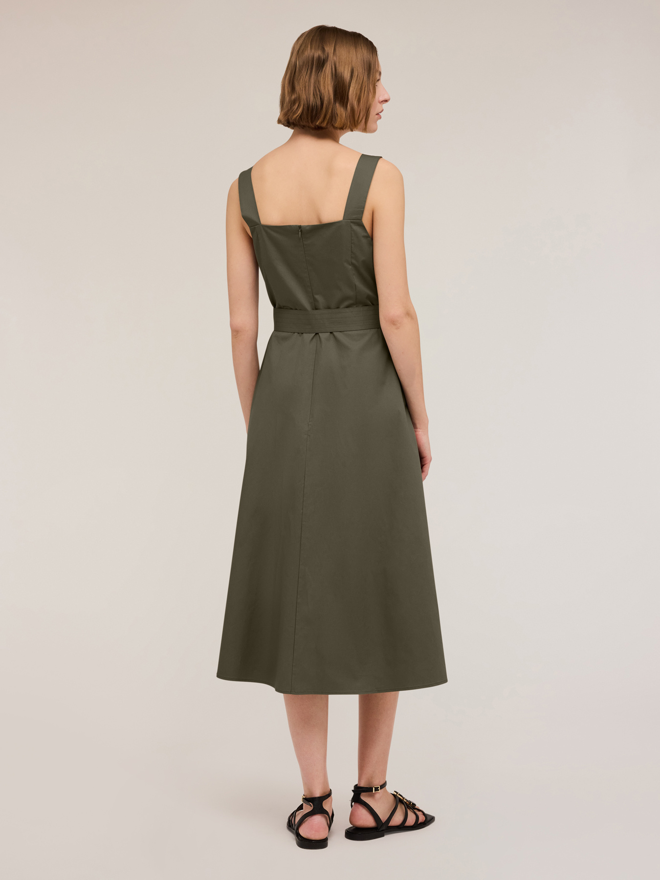 Dress with buttons in coton image number 1