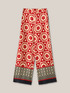 Pantaloni cu picior larg imprimeu etnic image number 2