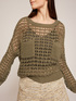 Openwork lurex sweater with pockets image number 2