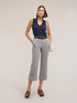 Gestreifte Cropped-Hose aus Baumwollmischung image number 2