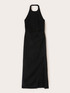 Vestito lungo in misto lino con drappeggio image number 4