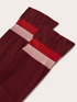 Sheer short socks with striped edge image number 2
