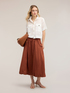 Balloon skirt in poplin with pockets image number 0