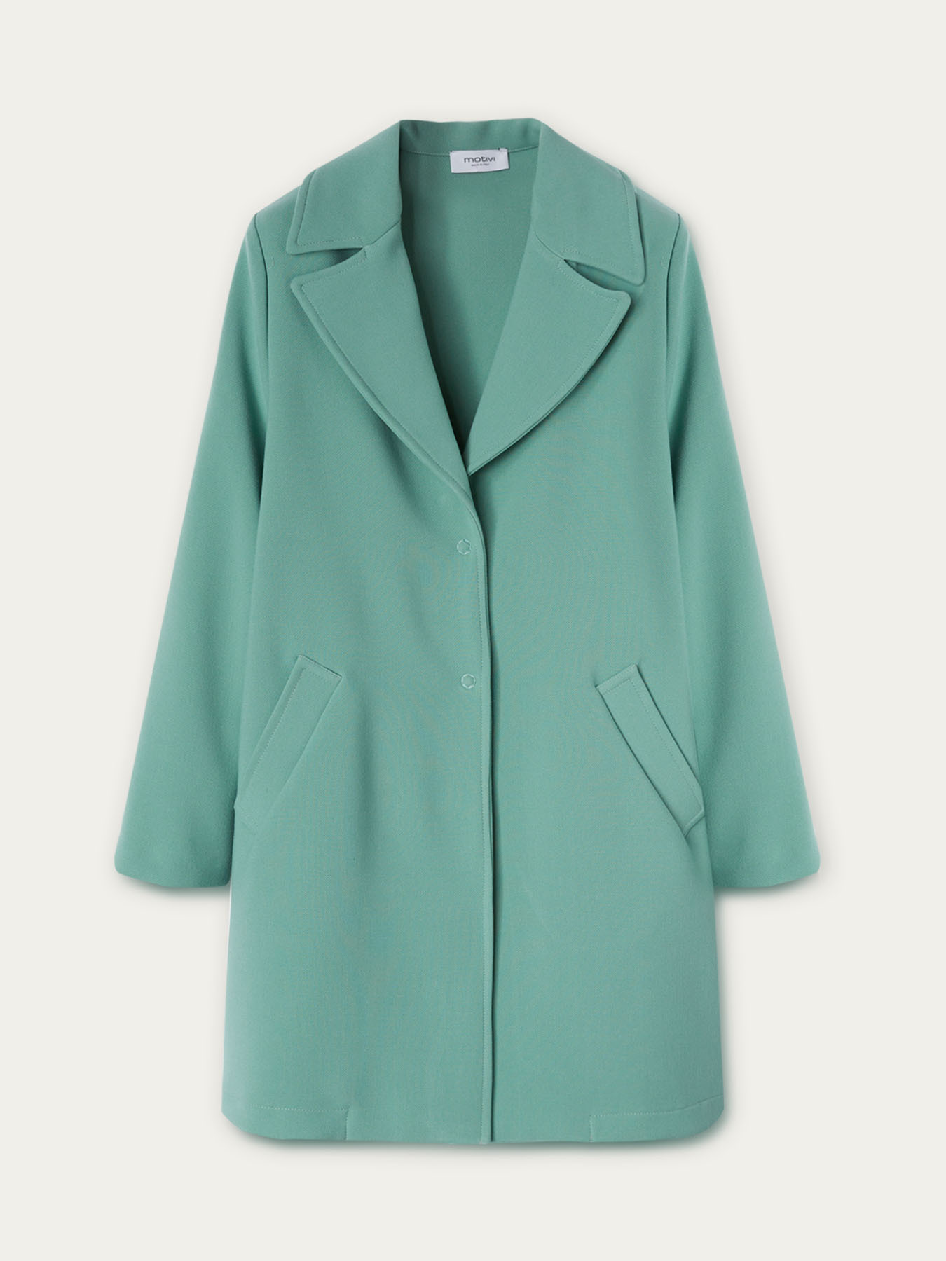 Cappotto monopetto tinta unita image number 3