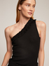 Ribbed jersey one-shoulder top image number 2