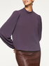 Crepe jersey blouse with long sleeves image number 2