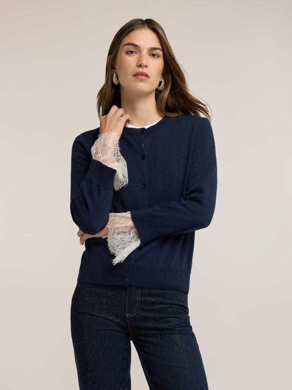 Chaqueta de punto mezcla de cashmere