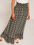 Long floral pattern skirt image number 2