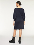 Short knit dress with button feature image number 1