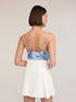 Striped top with lace and floral print image number 1