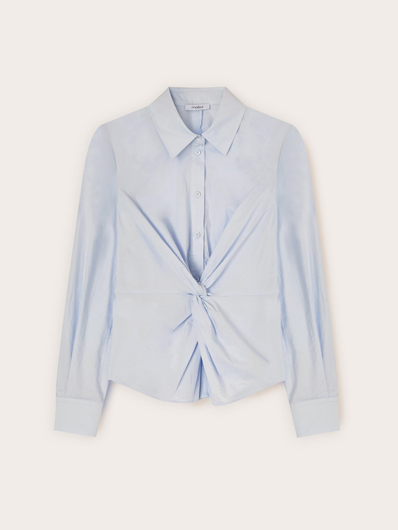 Camicia in popeline con nodo