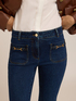 Flare jeans with metal toggles image number 0