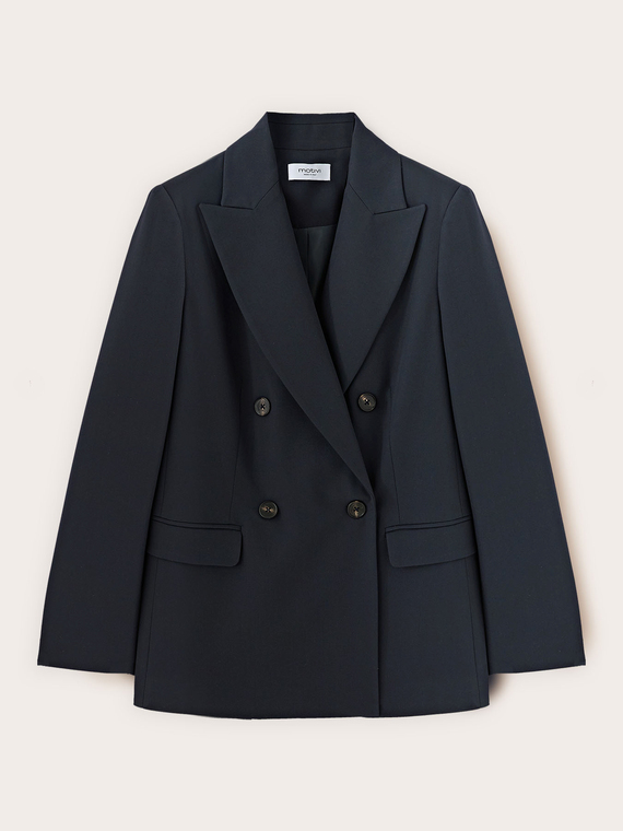 Double-breasted structured jacket