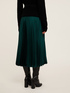 Fusta midi plisata din satin image number 1