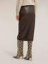 Sheath skirt in coated fabric image number 1