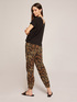 Flowing joggers with ethnic pattern image number 1