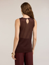 Fine lurex knit top with draping and cut-out image number 1