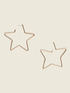 Large star-shaped earrings image number 1