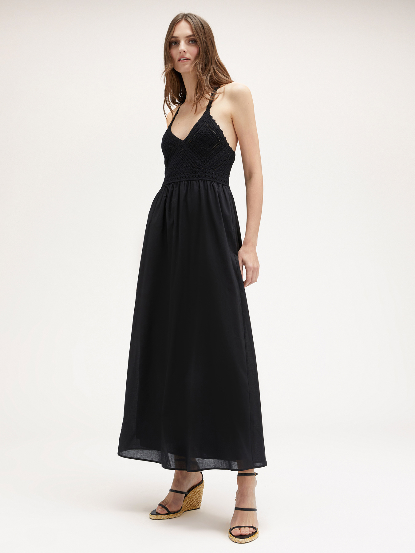 Langes Kleid mit Bustier aus H&auml;kelspitze image number 3