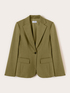 Blazer cu un r&acirc;nd de nasturi din bumbac viscoză image number 4