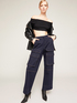 Pantaloni cargo in denim image number 0